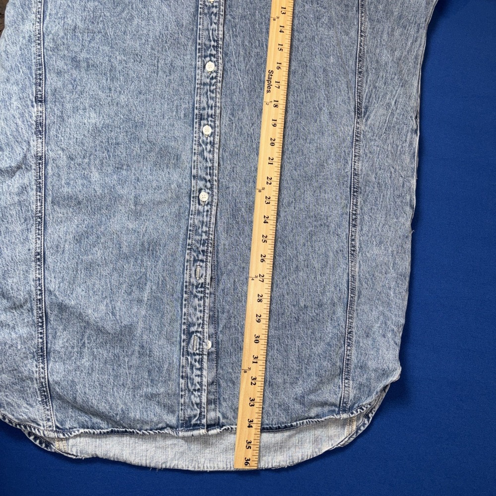 Universal Thread Jean Shirt Dress Womens XSmall Blue Denim Basic Pockets Retro - Picture 14 of 14